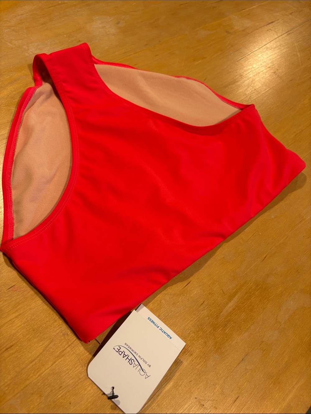Dolfin Red One-Shoulder Swim Top